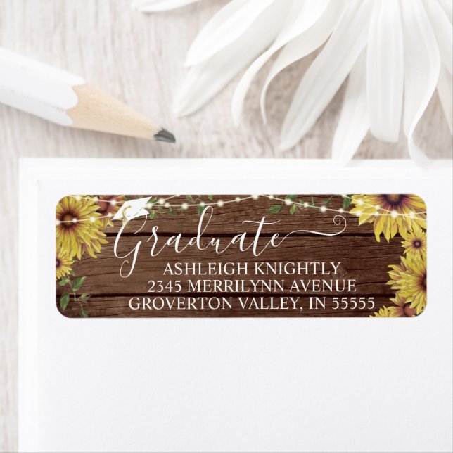 Chaîne de bois de tournesol rustique pour les dipl (En situation)