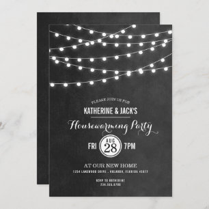 Chaîne de charbon Lumières Invitation de la partie