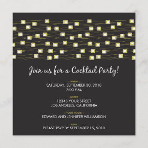 Chaîne de lumières Invitation de Cocktail Party (n