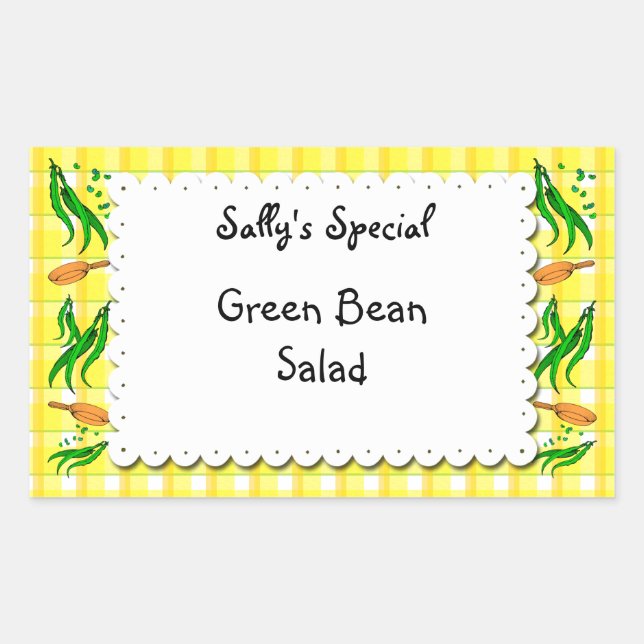 Chaîne Haricots Chèques Jaunes Autocollants alimen (Devant)