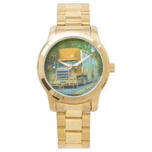 Chaîne jaune de montre de #Gift de camion de fret
