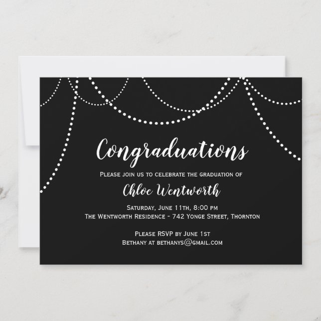 Chaîne Lights Congraduation Invitation (Devant)