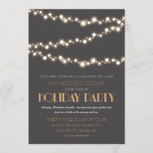 Chaîne Lights Corporate Holiday Party Invitations