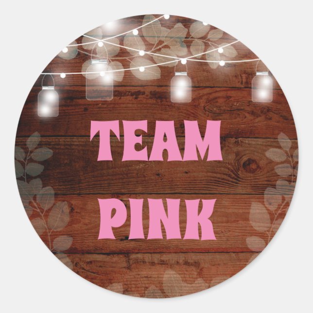 Chaîne rustique éclaire bébé Stickers de révélatio (Devant)