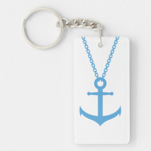 Chained anchor keychain