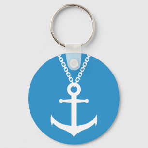 Chained anchor keychain