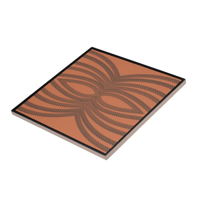 Chained Link Fuzz Grey On Copper Pattern Tile (Side)