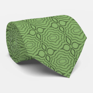 Chained Link Reaction Grey On Pistachio Pattern Tie