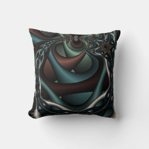 Chained reaction fractal art pillow