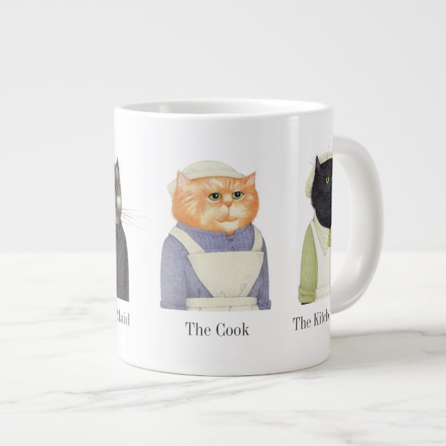 CHAÎNES DE DAME Grosse Mug blanc + Texte (Devant droit)