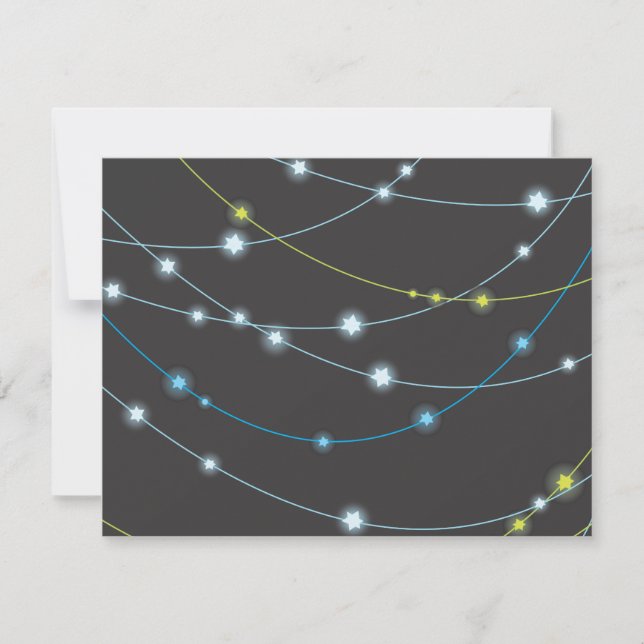 CHAÎNES D'ÉTOILES Barre Mitzvah Carte de réponse (Devant)