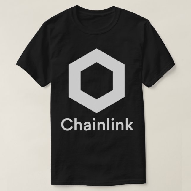 Chainlink LINK Logo, Chainlink Crypto Logo Blockch T-Shirt (Design Front)