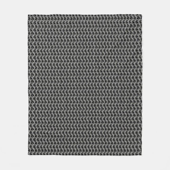 Chainmail Medieval Armour Fleece Blanket (Front)