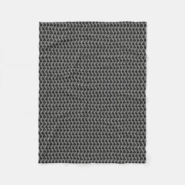 Chainmail Medieval Armour Fleece Blanket (Front)