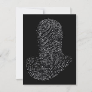 Chainmail Warrior Hood Postcard