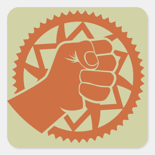 Chainring power revolution square sticker (Front)