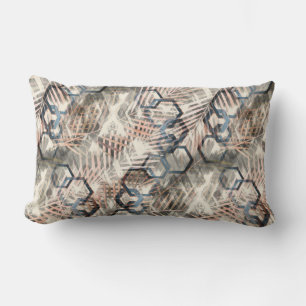 Chains on palm leaves. lumbar pillow