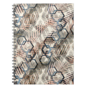 Chains on palm leaves. notebook