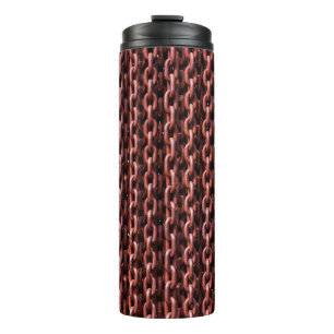 Chains rusty links iron metal thermal tumbler