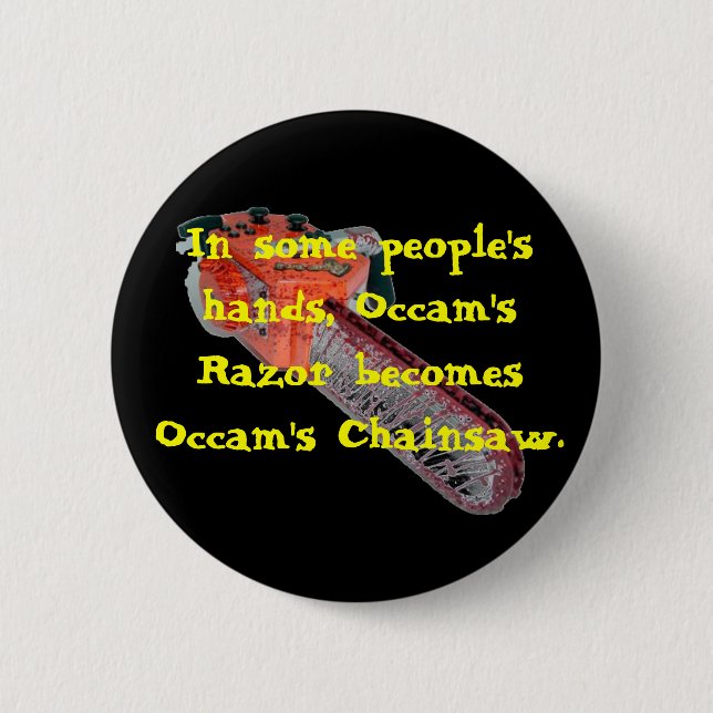 chainsaw 2 inch round button (Front)