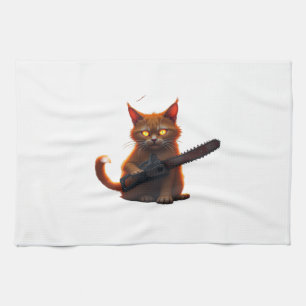 chainsaw cat shirt Classic T-Shirt Kitchen Towel