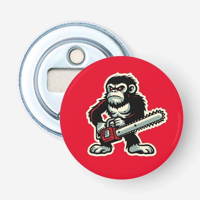 Chainsaw Chimp Bottle Opener (Front)