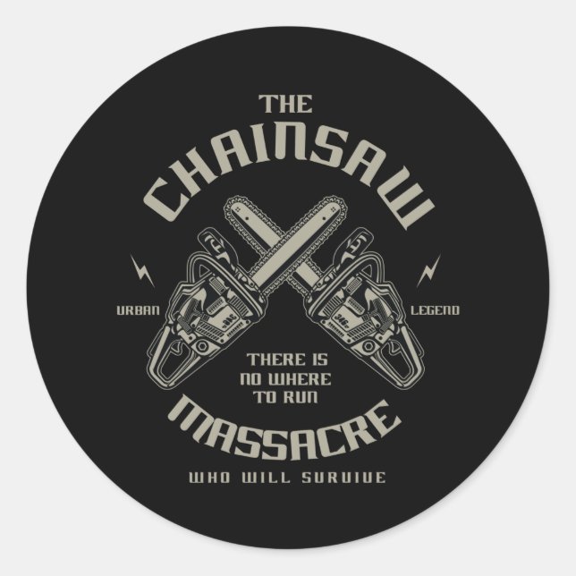 Chainsaw Classic Round Sticker (Front)
