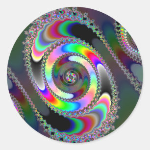 Chainsaw - Fractal Classic Round Sticker