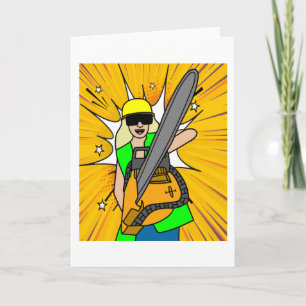 Chainsaw Lumberjack Chainsaw Card