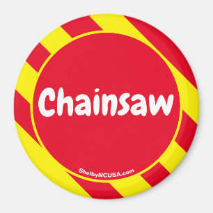 Chainsaw Red/Yellow Magnet