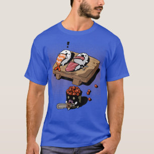 Chainsaw Sleeping - Funny Japanese Sushi T-Shirt