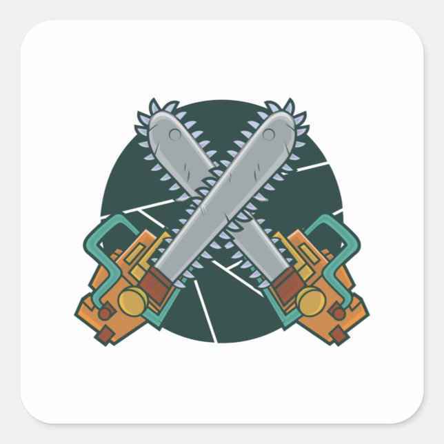 Chainsaws Square Sticker (Front)