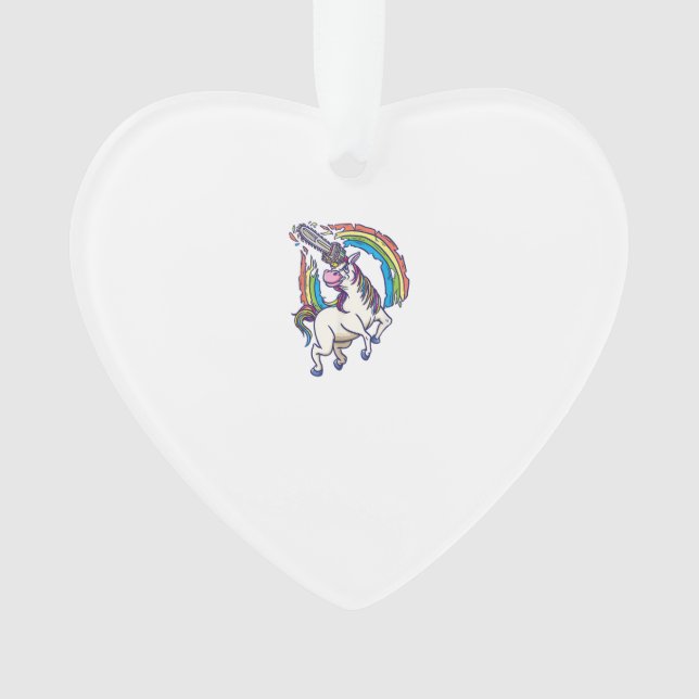 Chainsaws unicorn comes to kill fun gift T-Shirt Ornament (Front)