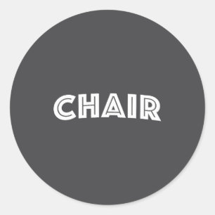 Chair  classic round sticker