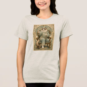 Chair Tai Chi cat Tri-Blend Shirt