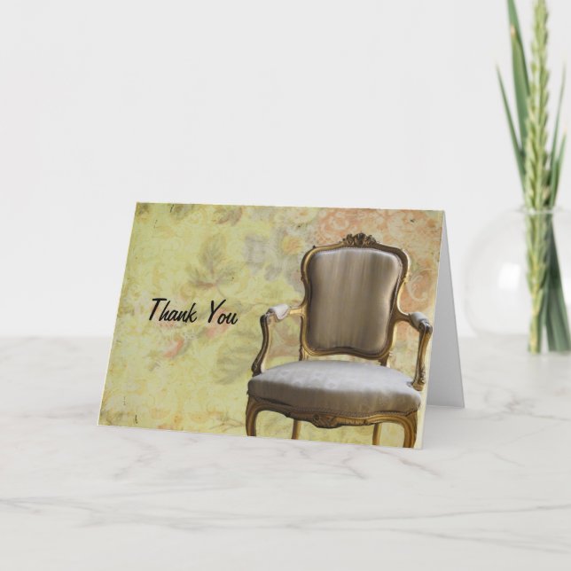 Chair With Rosey Background, Thank You (Front)