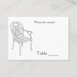 Chairs Collection Place Card
