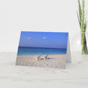 Chairs on the beach - customizable card