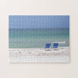Chairs on the Beach Jigsaw Puzzle