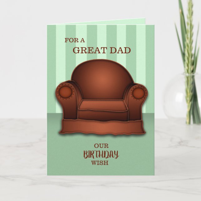 Chaise de détente Carte d'anniversaire pour papa d (Devant)