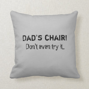 Chaise de papa Porte-taches Gris oreiller à lance