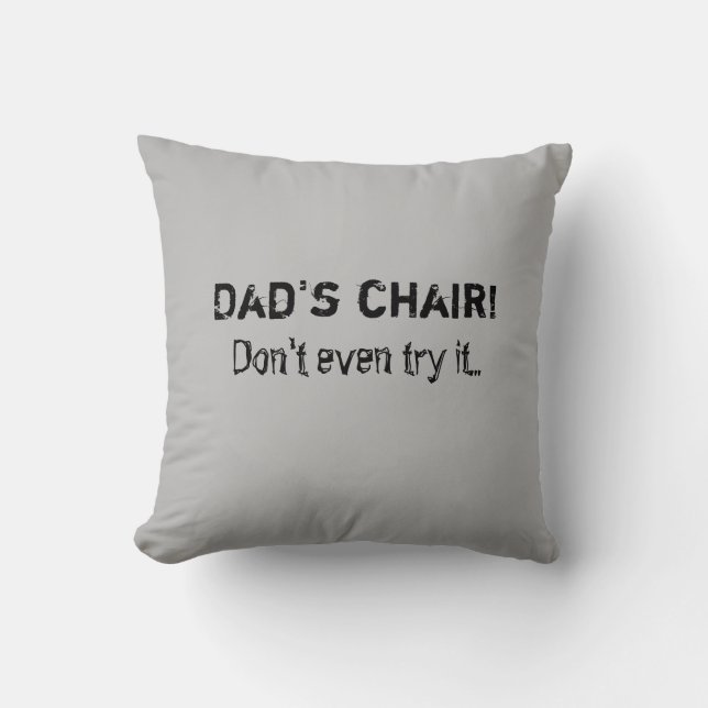Chaise de papa Porte-taches Gris oreiller à lancer (Recto)