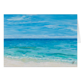 Chaise de plage peinture, se sentir mieux carte