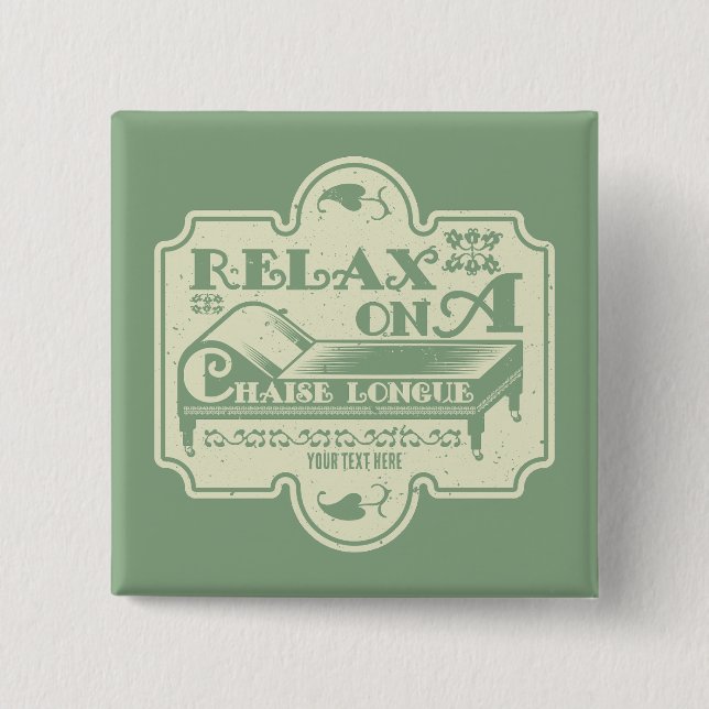 Chaise Longue 2 Inch Square Button (Front)