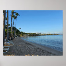 Chaise longue, affiche de plage