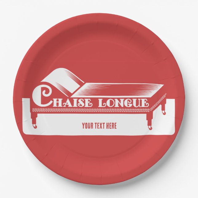 Chaise Longue Paper Plate (Front)