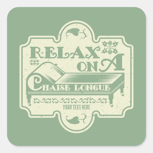 Chaise Longue Square Sticker (Front)