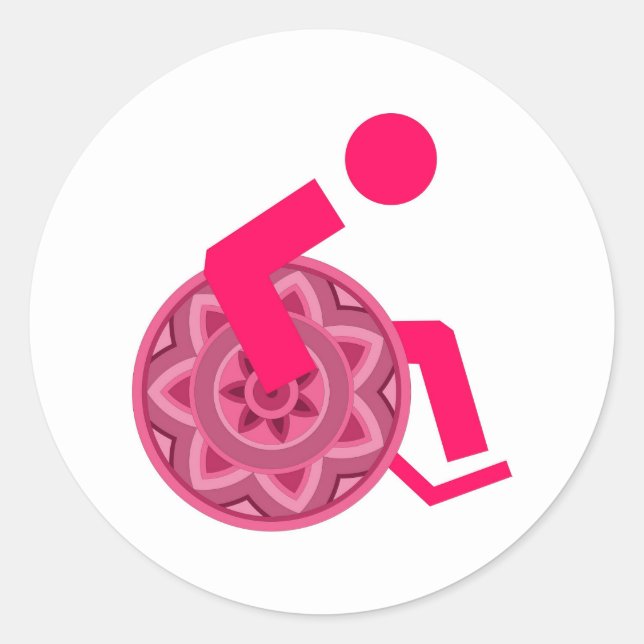 CHAISE ROULANTE STICKER DIFFÉRENTS PERSONNES À CAP (Devant)