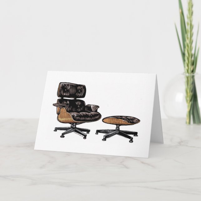 Chaise salon Eames et carte de voeux ottomane (Devant)