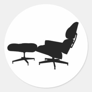 Chaise salon Eames & Sticker ottoman